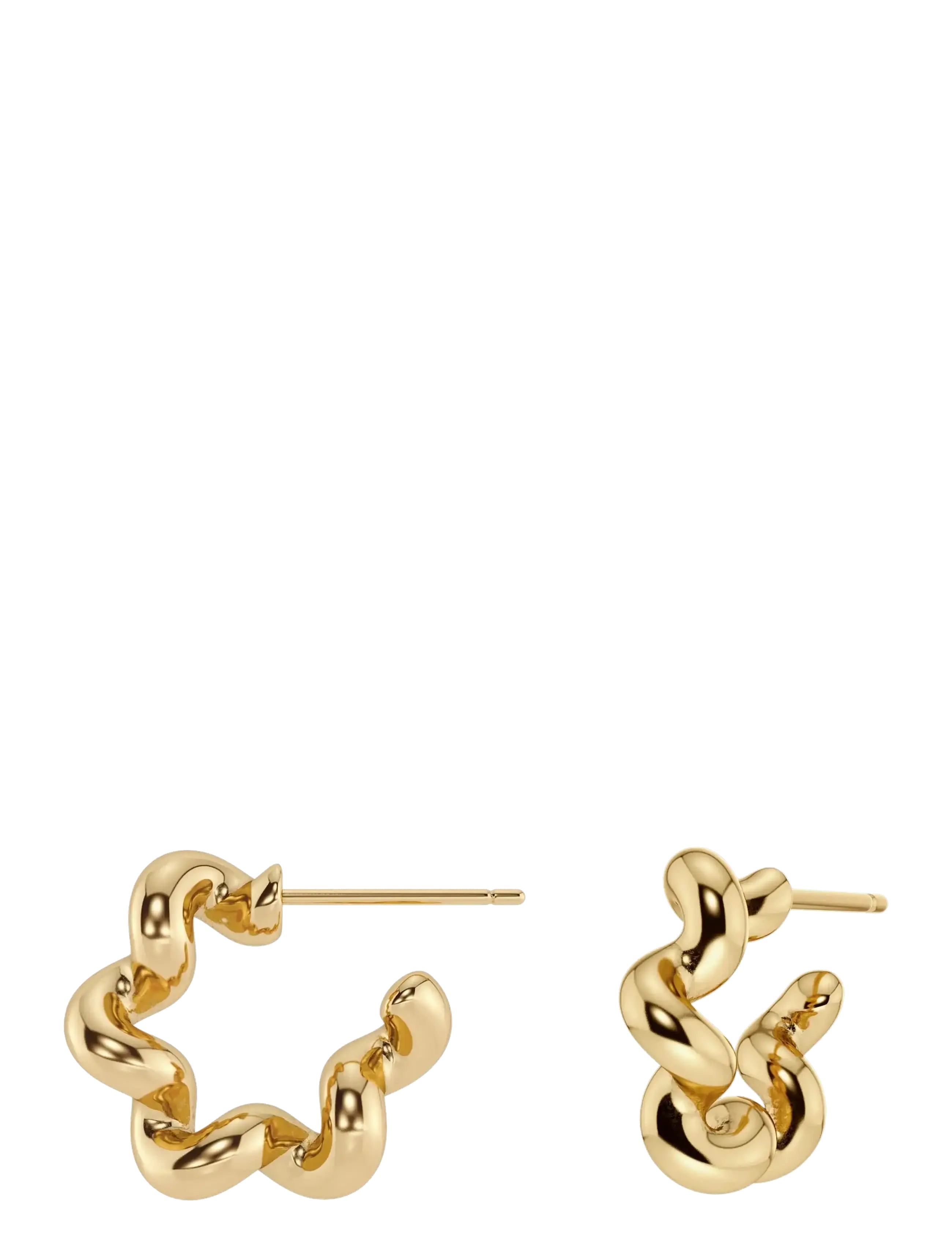 Edblad - Spiral Hoops S Gold One Size - hoops kõrvarõngad - gold - 2