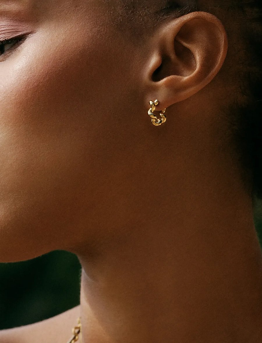 Edblad - Spiral Hoops S Gold One Size - hoops kõrvarõngad - gold - 0