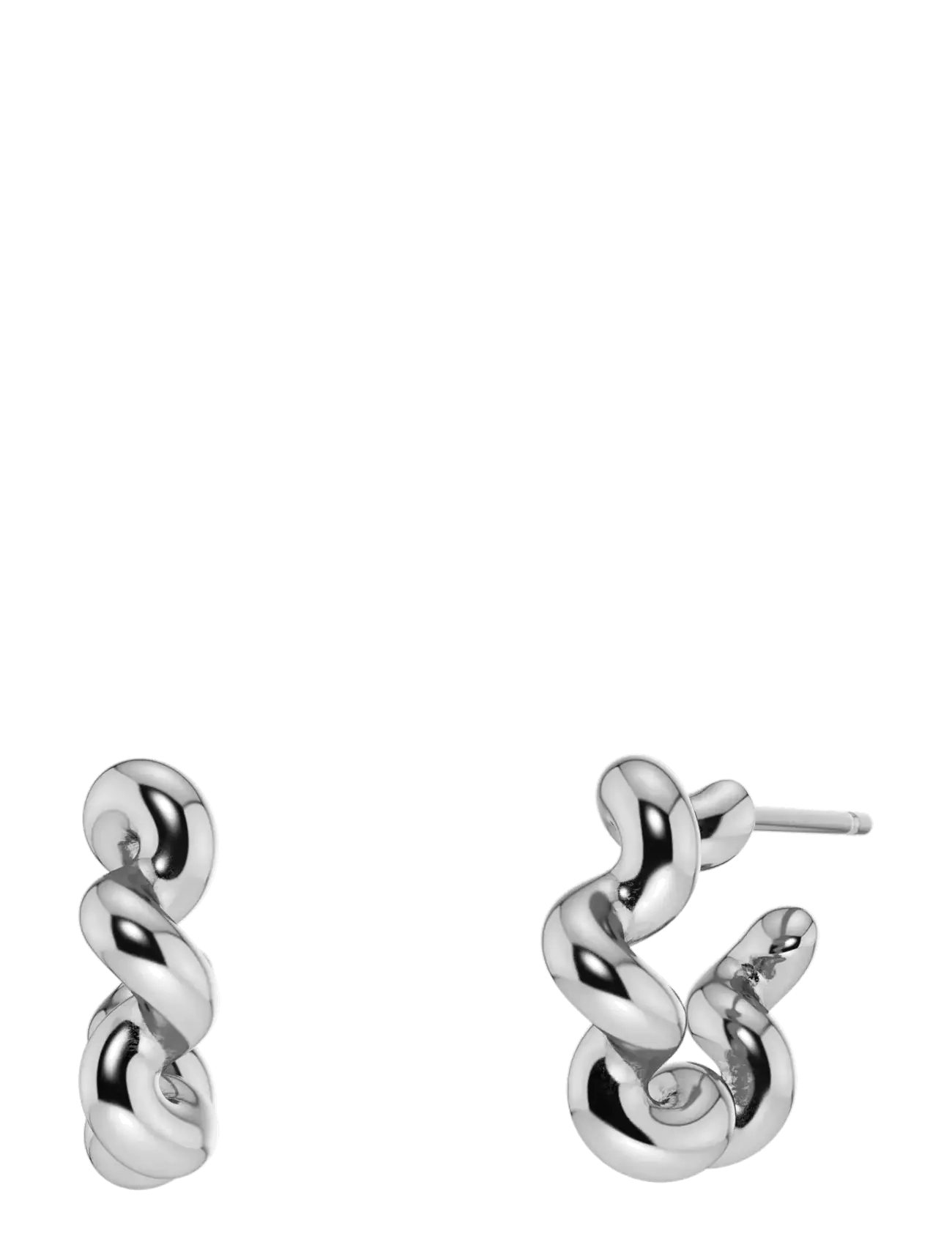 Edblad Spiral Hoops S Silver One Size - Hverdags stil - SILVER / silver