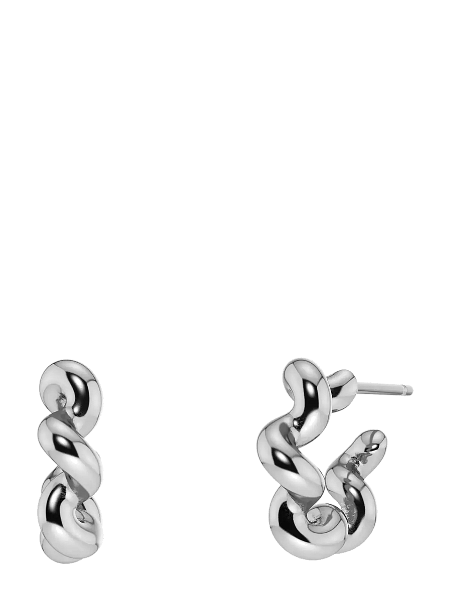 Edblad - Spiral Hoops S Silver One Size - hoops - silver - 1