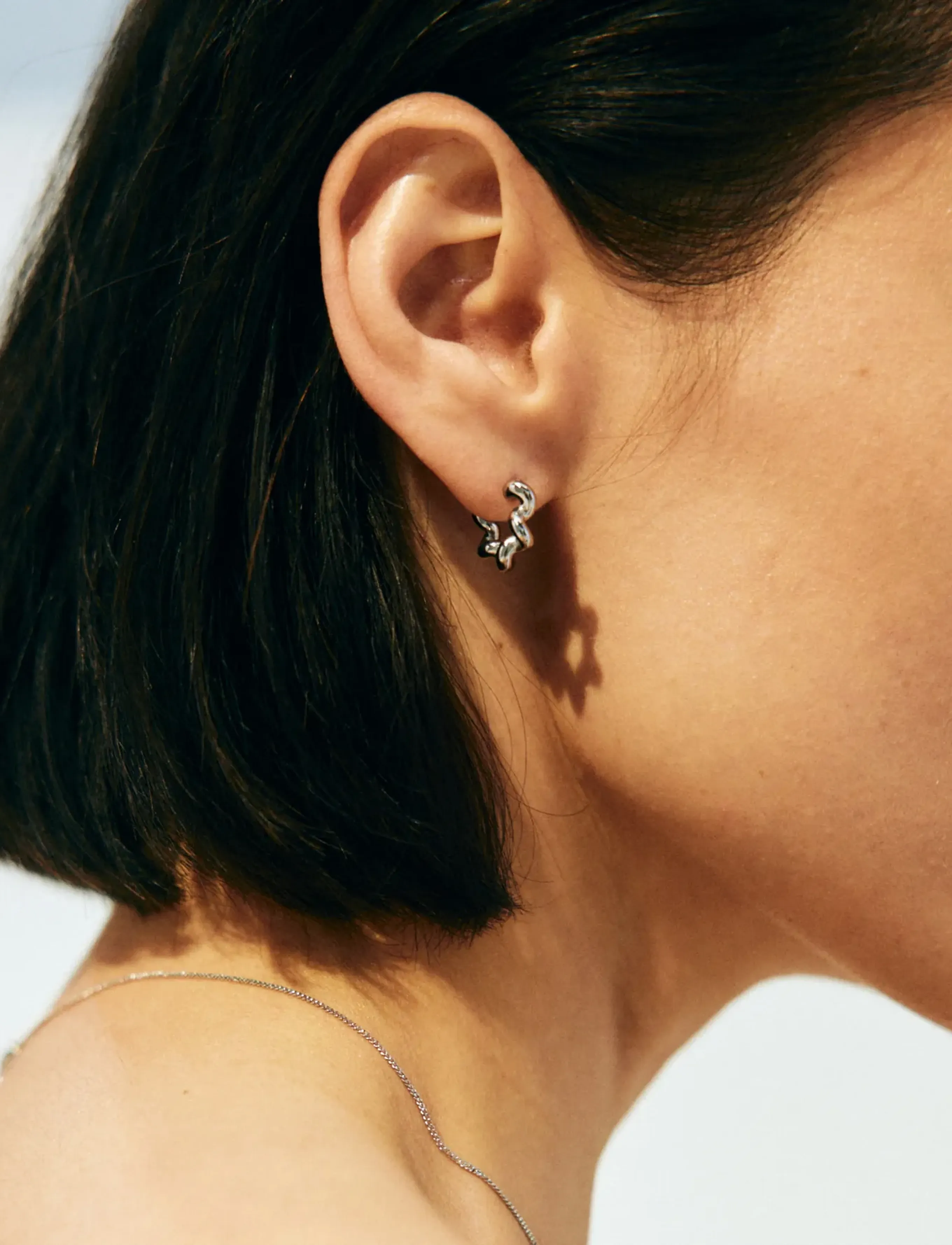 Edblad Spiral Hoops S Silver One Size, Earrings, Silber - Hoops, Frauen