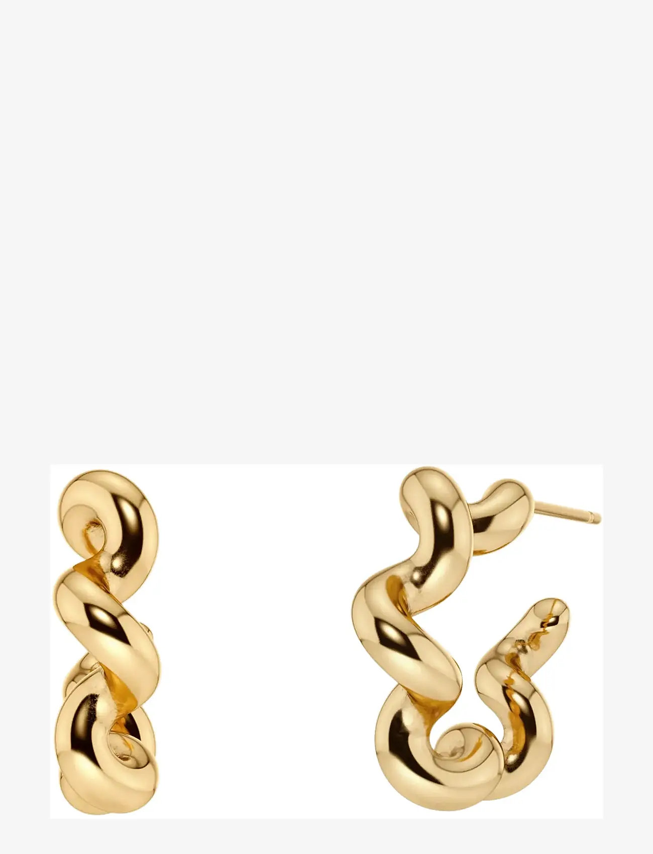 Edblad - Spiral Hoops L Gold One Size - creoler & hoops - gold - 1