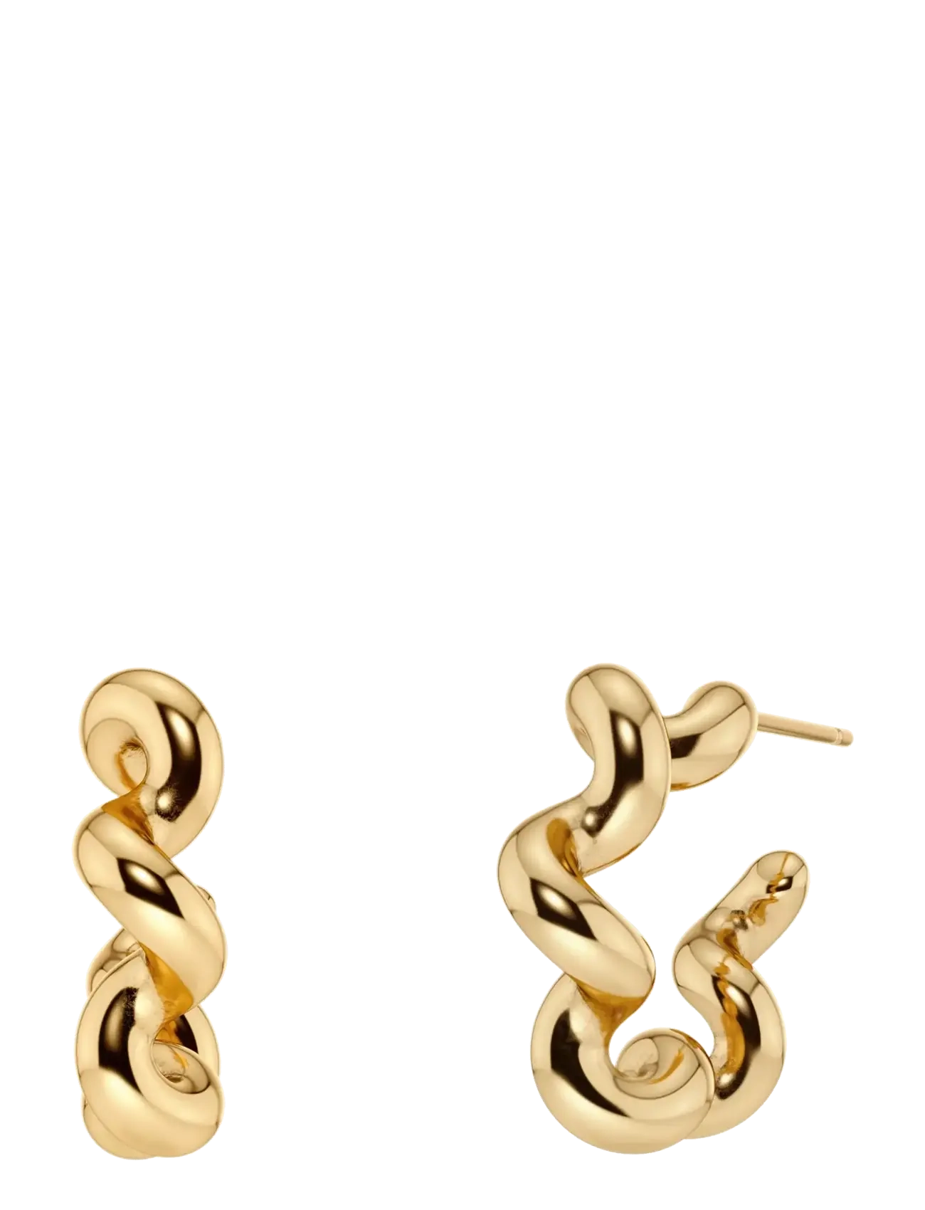 Edblad Spiral Hoops L Gold One Size - Øreringer - GOLD / gold