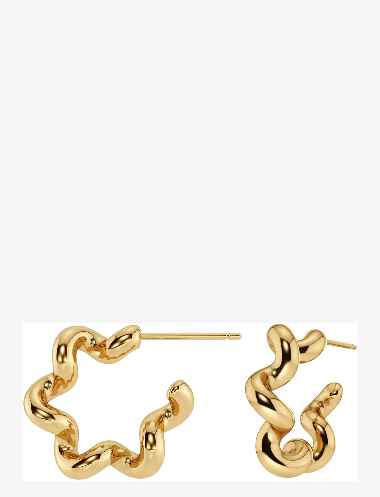 Edblad - Spiral Hoops L Gold One Size - creoler & hoops - gold - 2