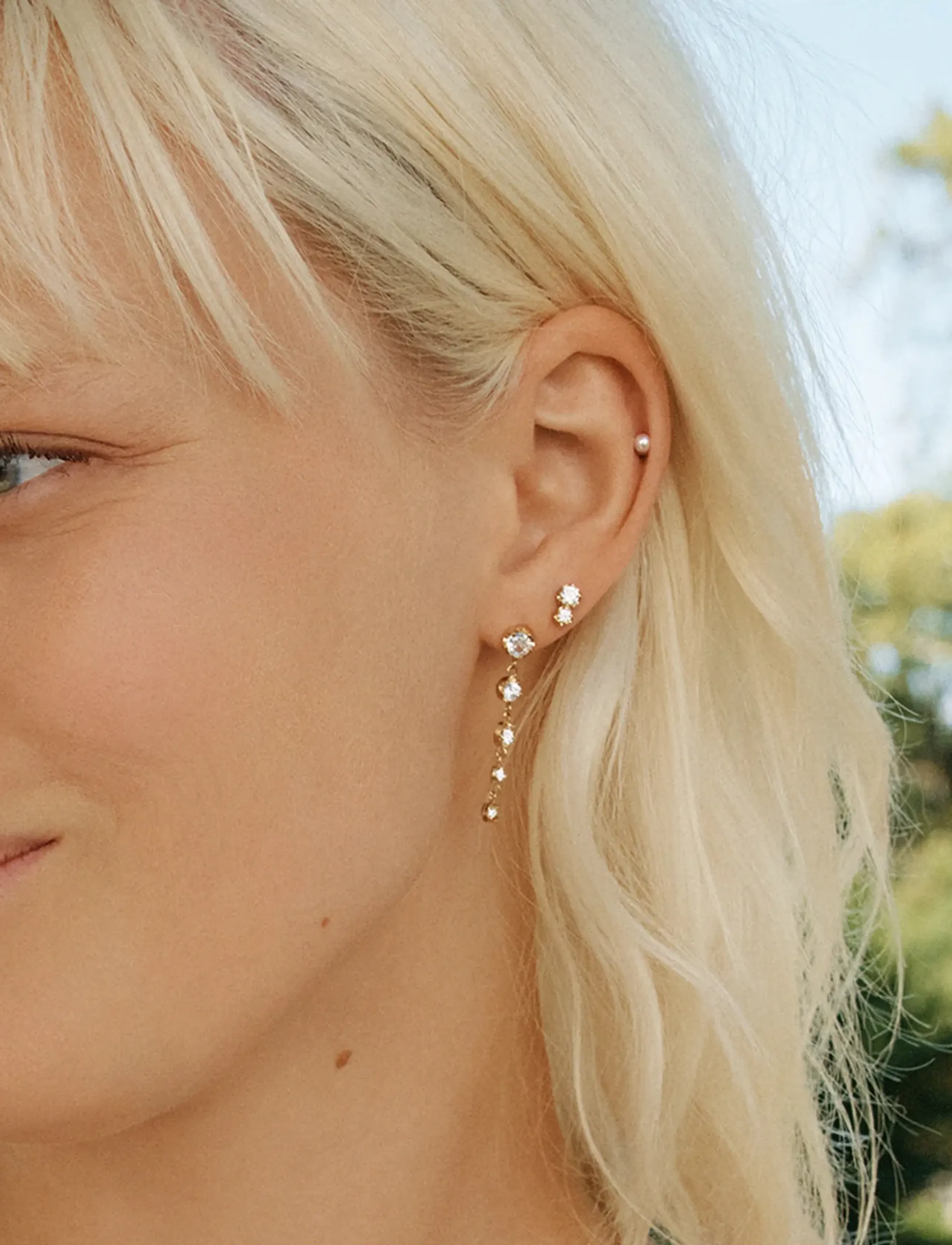 Edblad Teeny Studs Gold One Size, One Size, Gold, Earrings > Statement Earrings, Dame