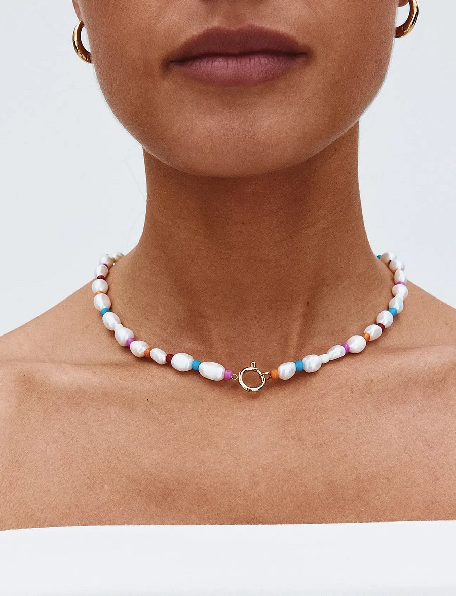 Edblad - Voyage Necklace Gold/Multi One Size - necklaces - gold - 3