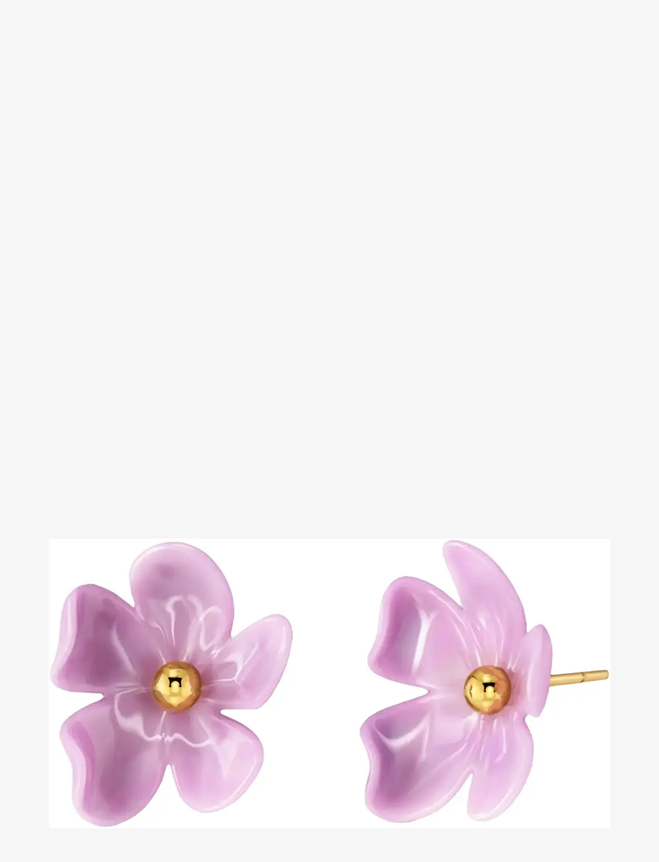 Edblad - Wildflower Studs Gold/Pink One Size - ohrstecker - gold - 1