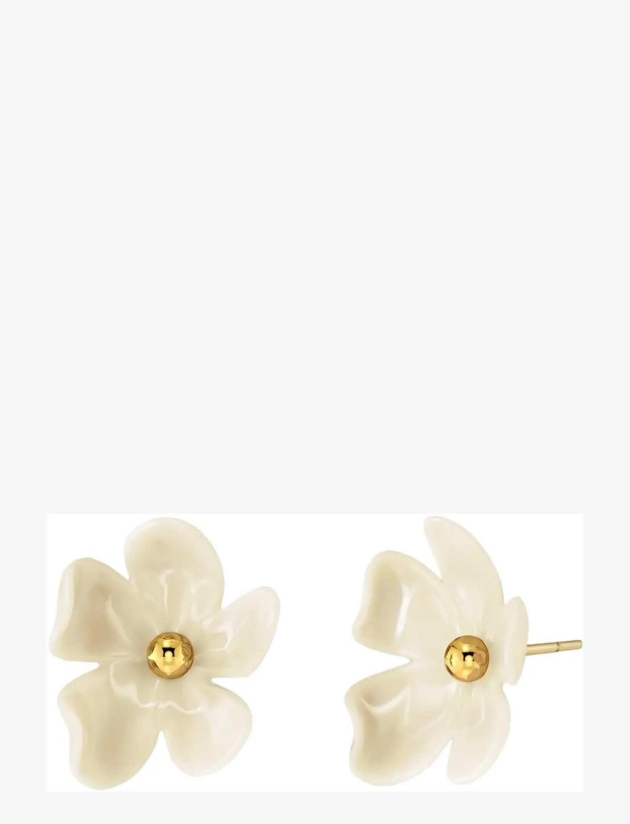 Edblad - Wildflower Studs Gold/White One Size - ohrstecker - gold - 1