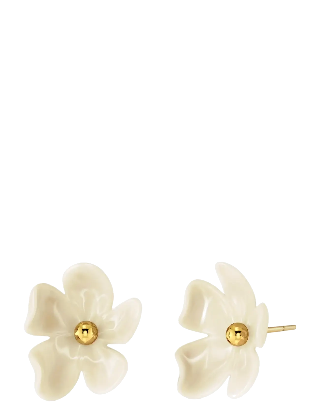 Edblad Wildflower Studs Gold/White One Size - Earrings - GOLD / white