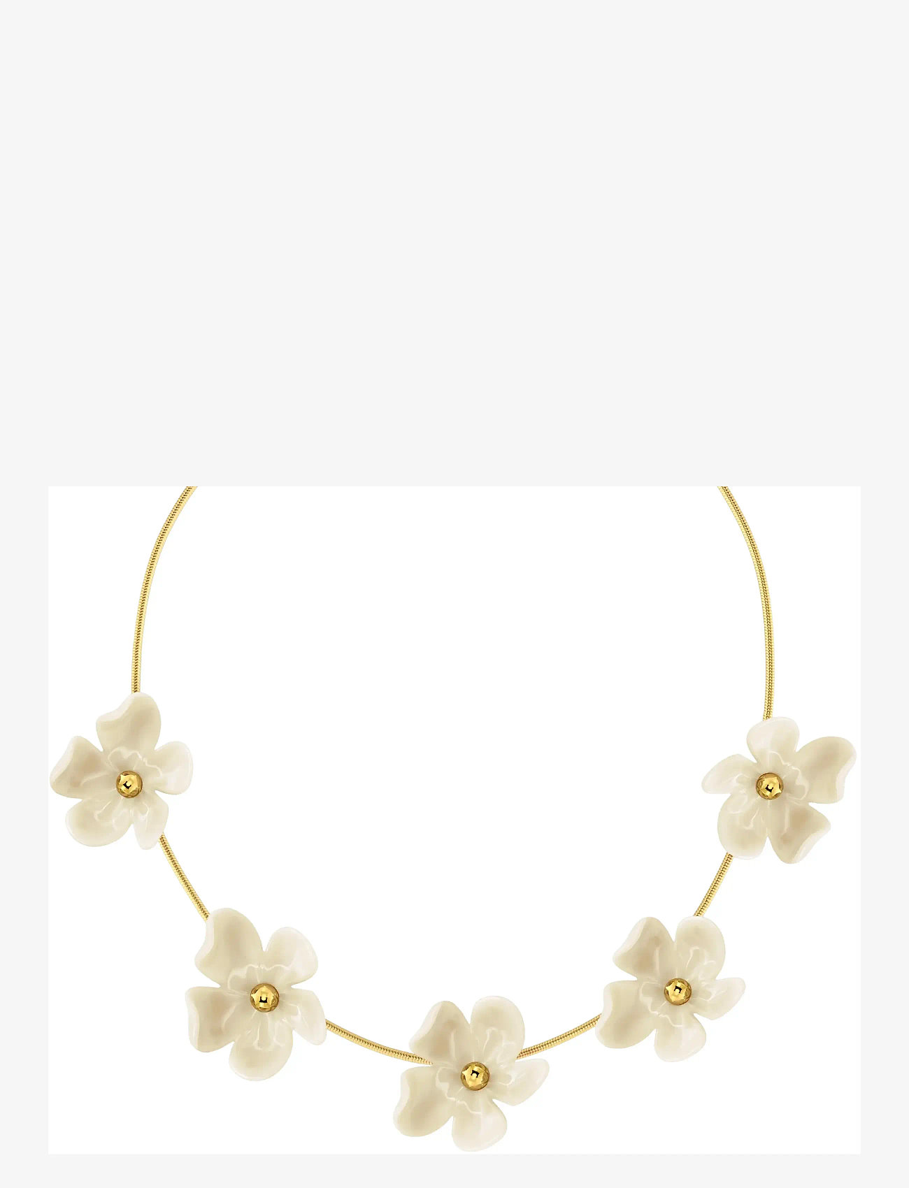 Edblad - Wildflower Necklace Gold/White One Size - statement kaelakeed - gold - 2