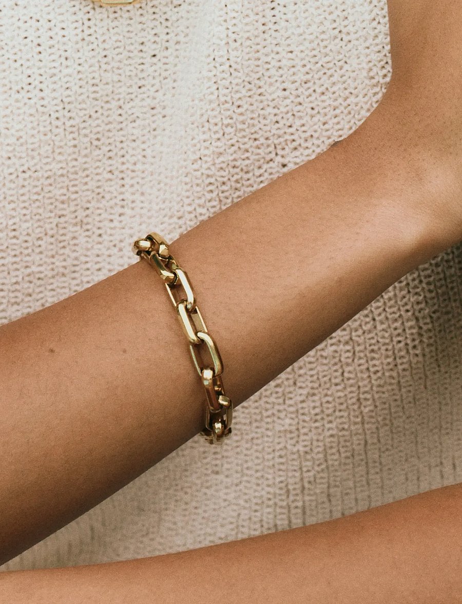 Edblad - Box Chain Maxi Bracelet Gold - gold - 0