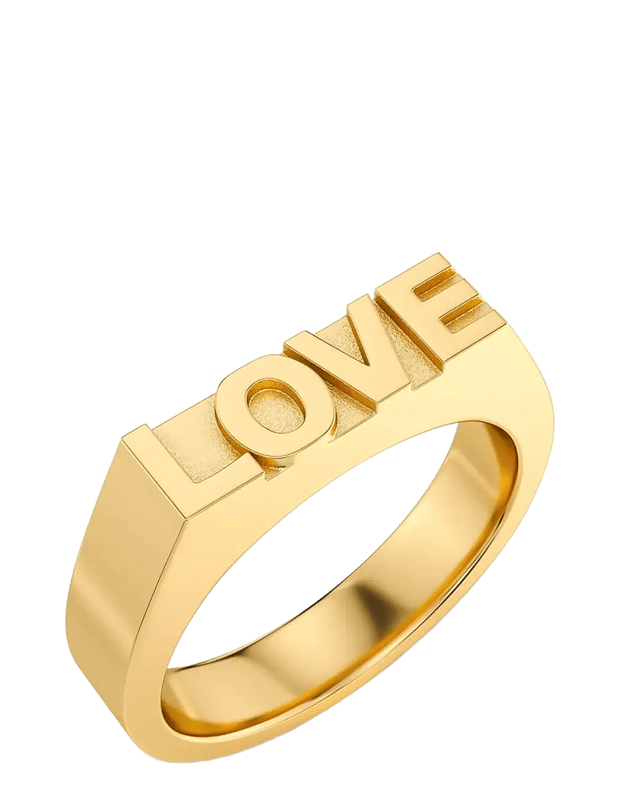 Edblad - Love Signet Ring Gold - ringe - gold - 1
