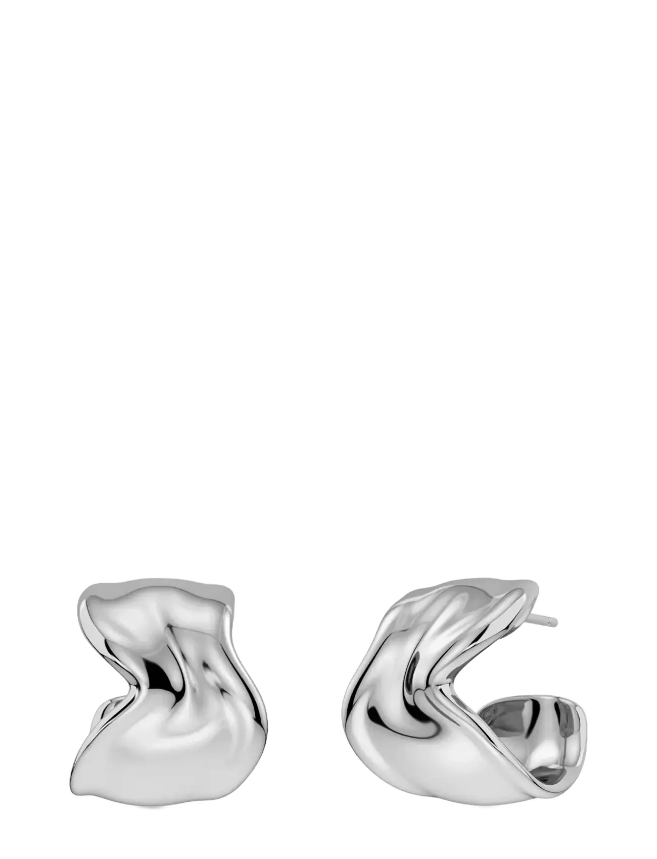 Edblad Melted Hoops L Silver - Edblad - SILVER / silver