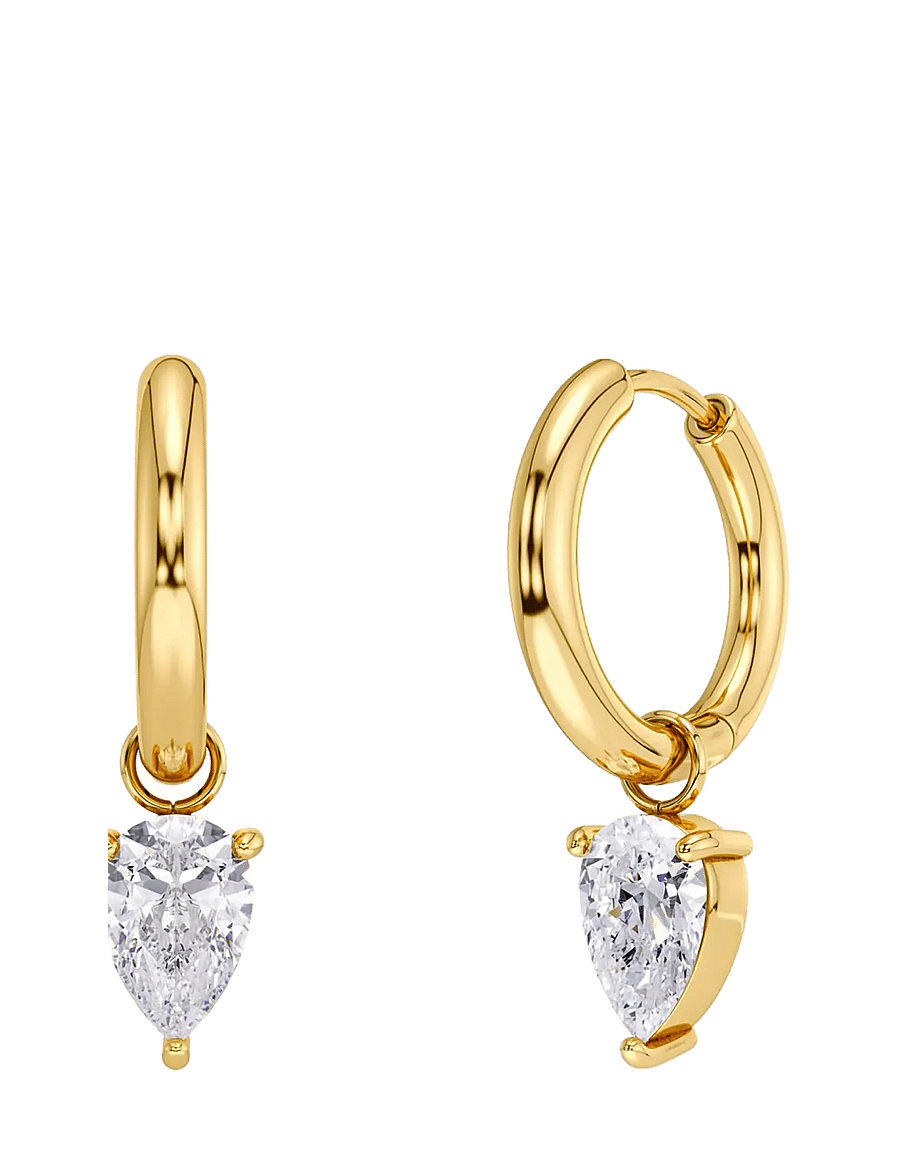 Edblad - Arrow Hoops L Gold One Size - hoops - gold - 1