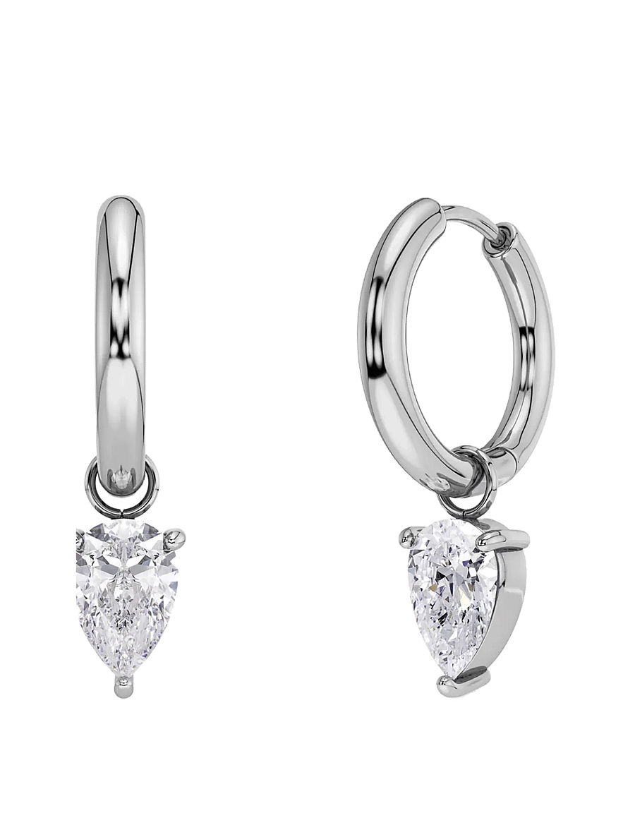 Edblad - Arrow Hoops L Silver One Size - ohrhänger - silver - 1