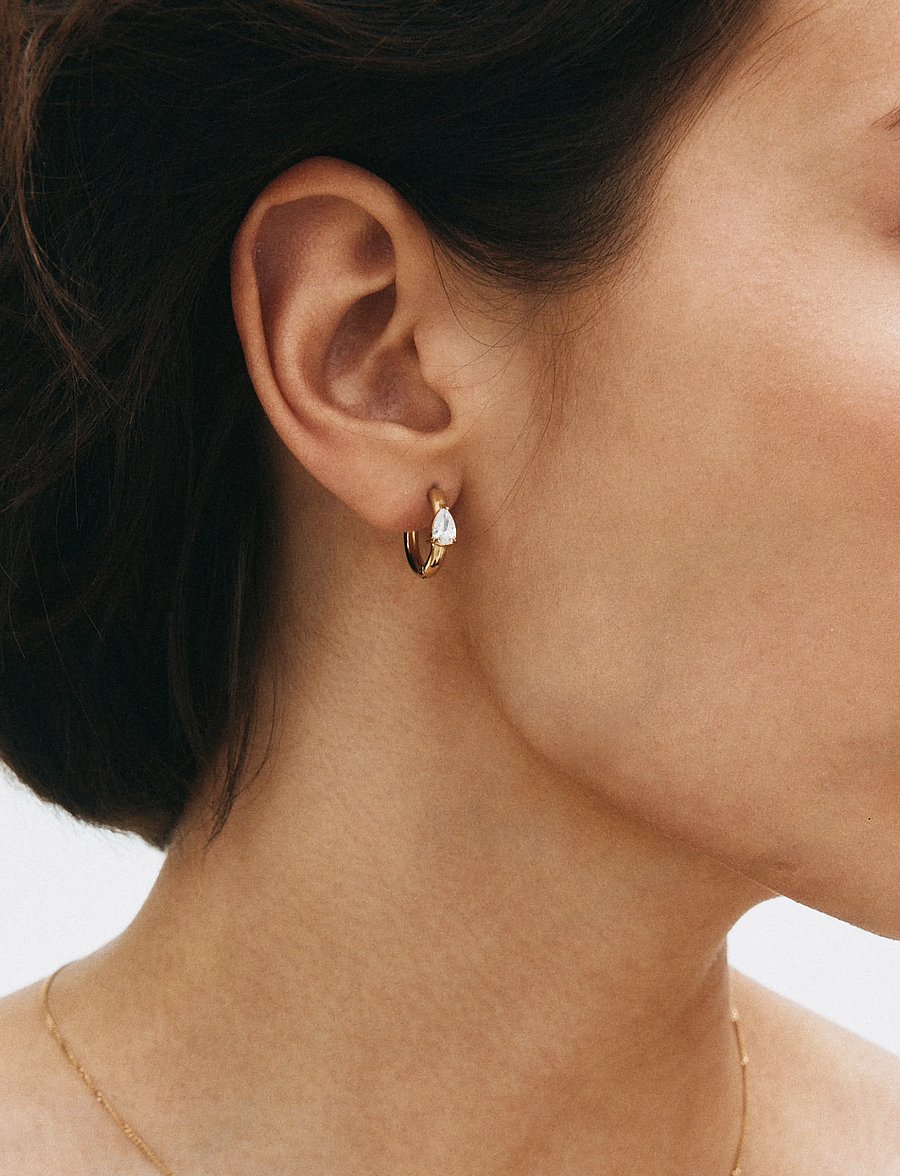 Edblad - Arrow Hoops S Gold One Size - creoler & hoops - gold - 0