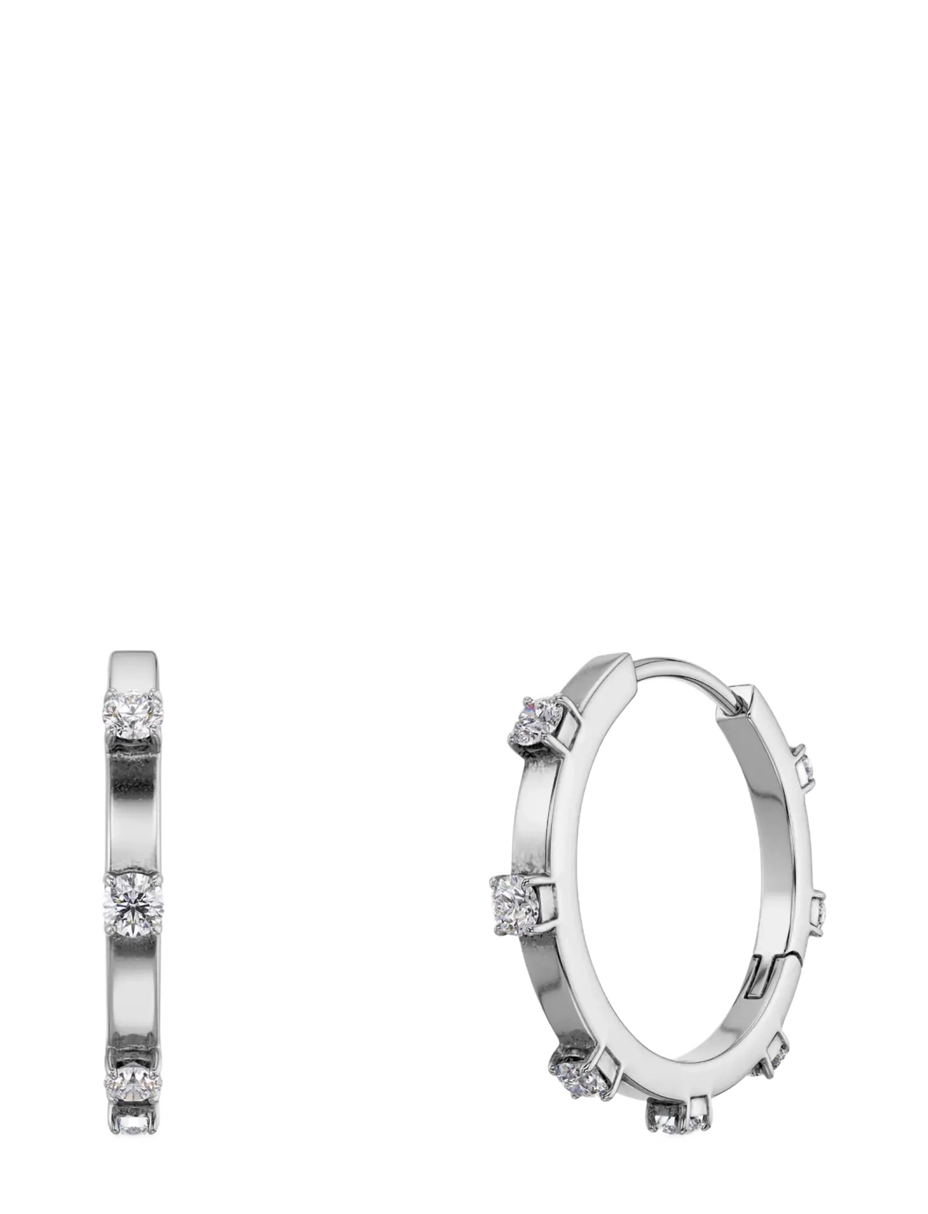 Edblad Celeste Hoops L Silver One Size - Accessoarer - SILVER / silver