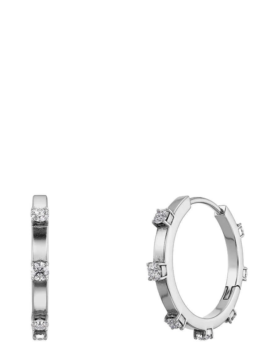 Edblad - Celeste Hoops L Silver One Size - creoler & hoops - silver - 1