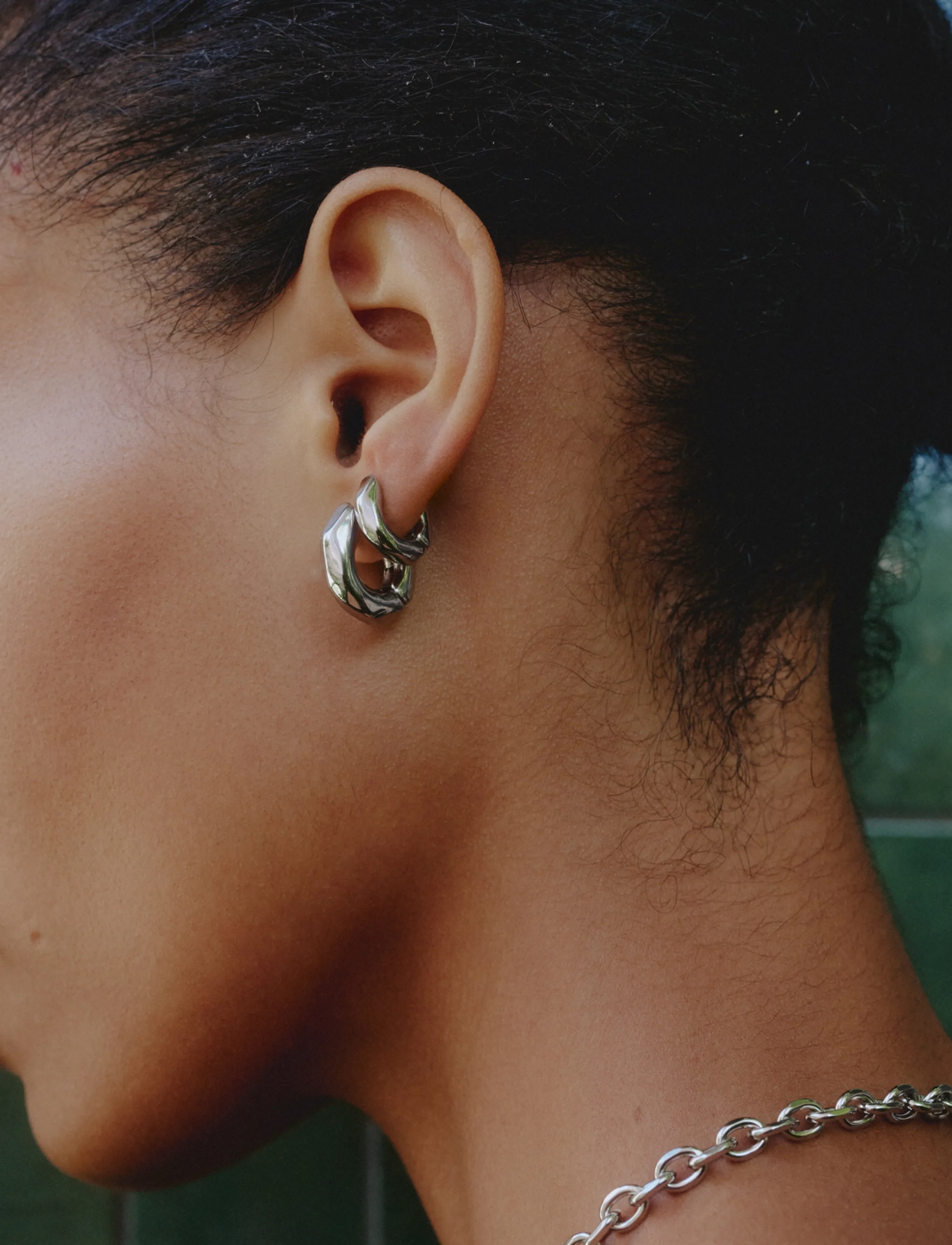 Edblad - Crystalite Hoops S Silver One Size - kreolen - silver - 2