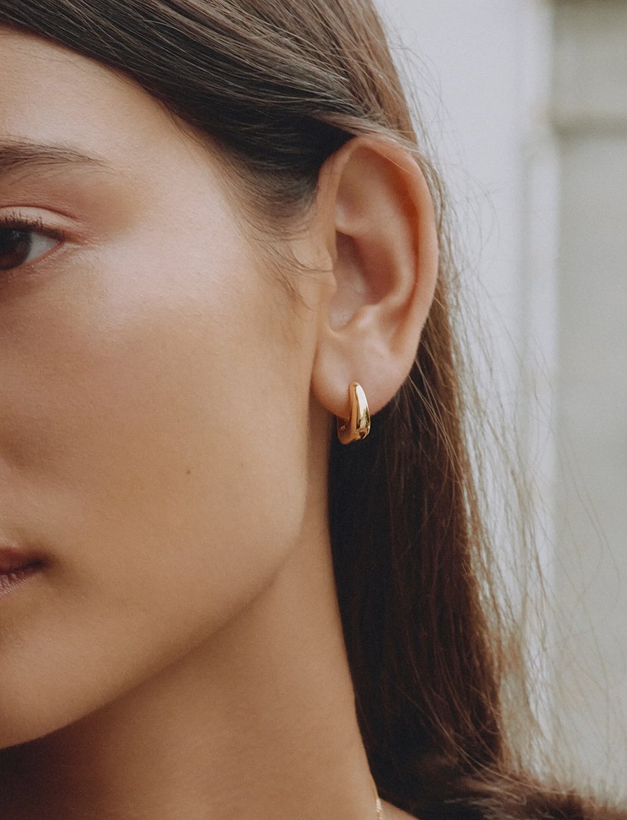 Edblad - Lore Hoops S Gold One Size - creoler & hoops - gold - 0