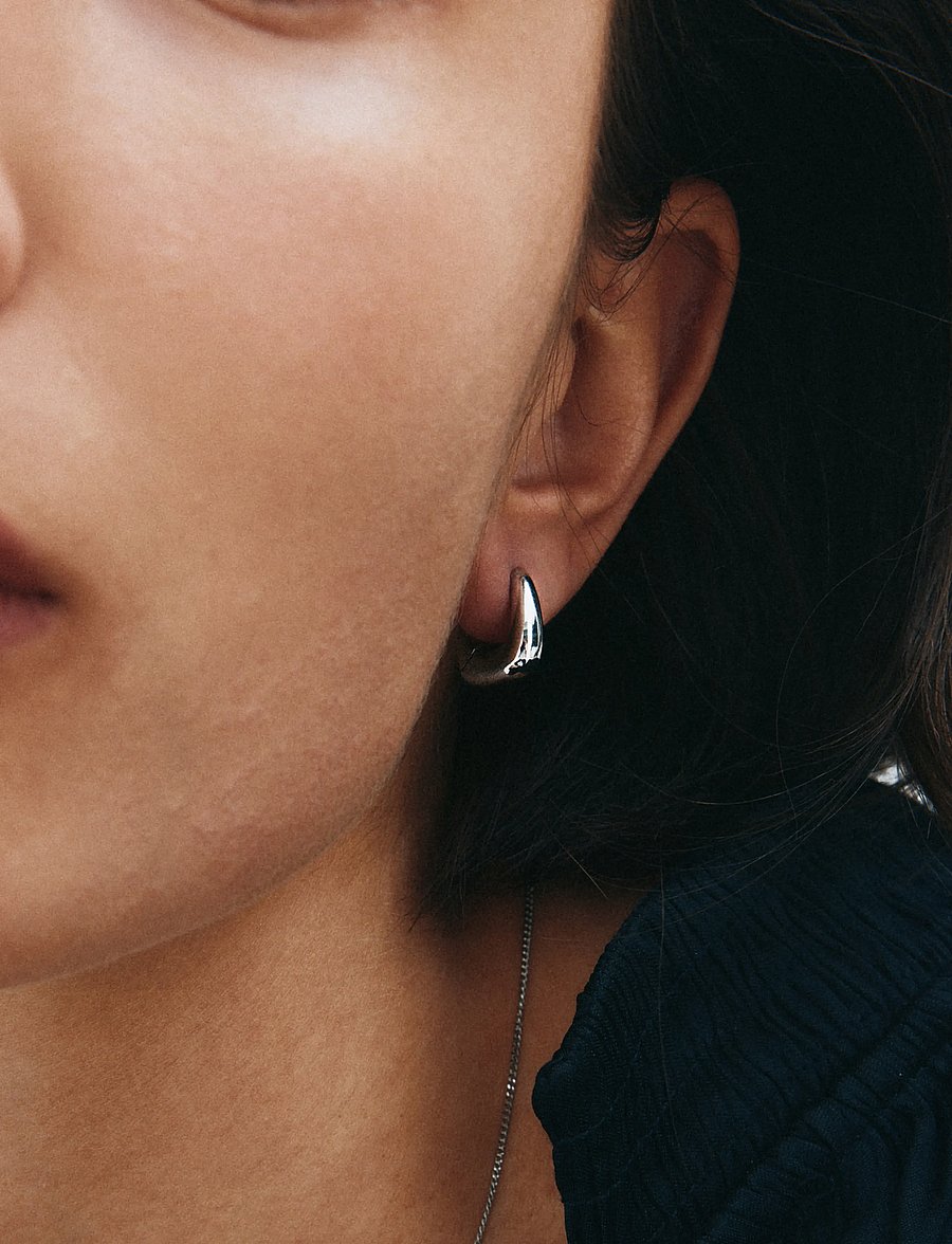 Edblad - Lore Hoops S Silver One Size - creoler & hoops - silver - 0