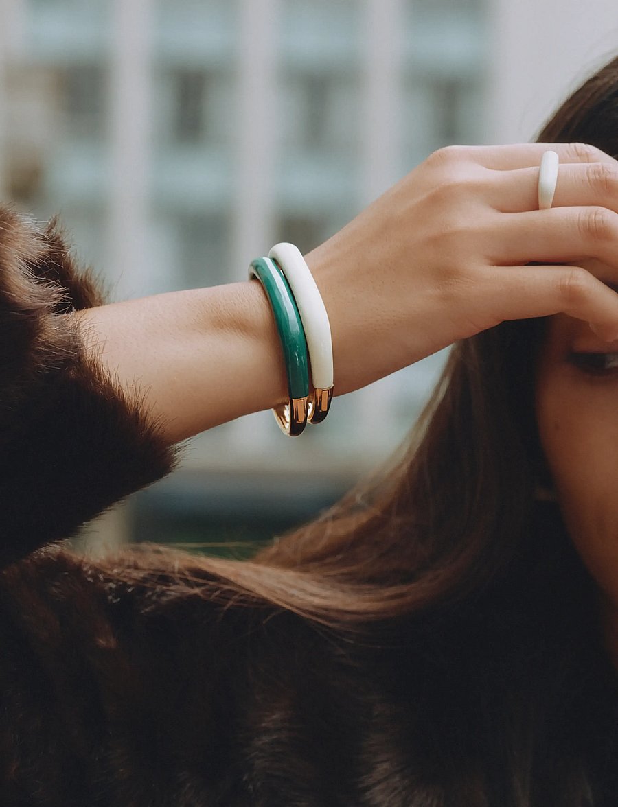 Edblad - Lore Bangle Gold/Green - armreifen - gold - 4