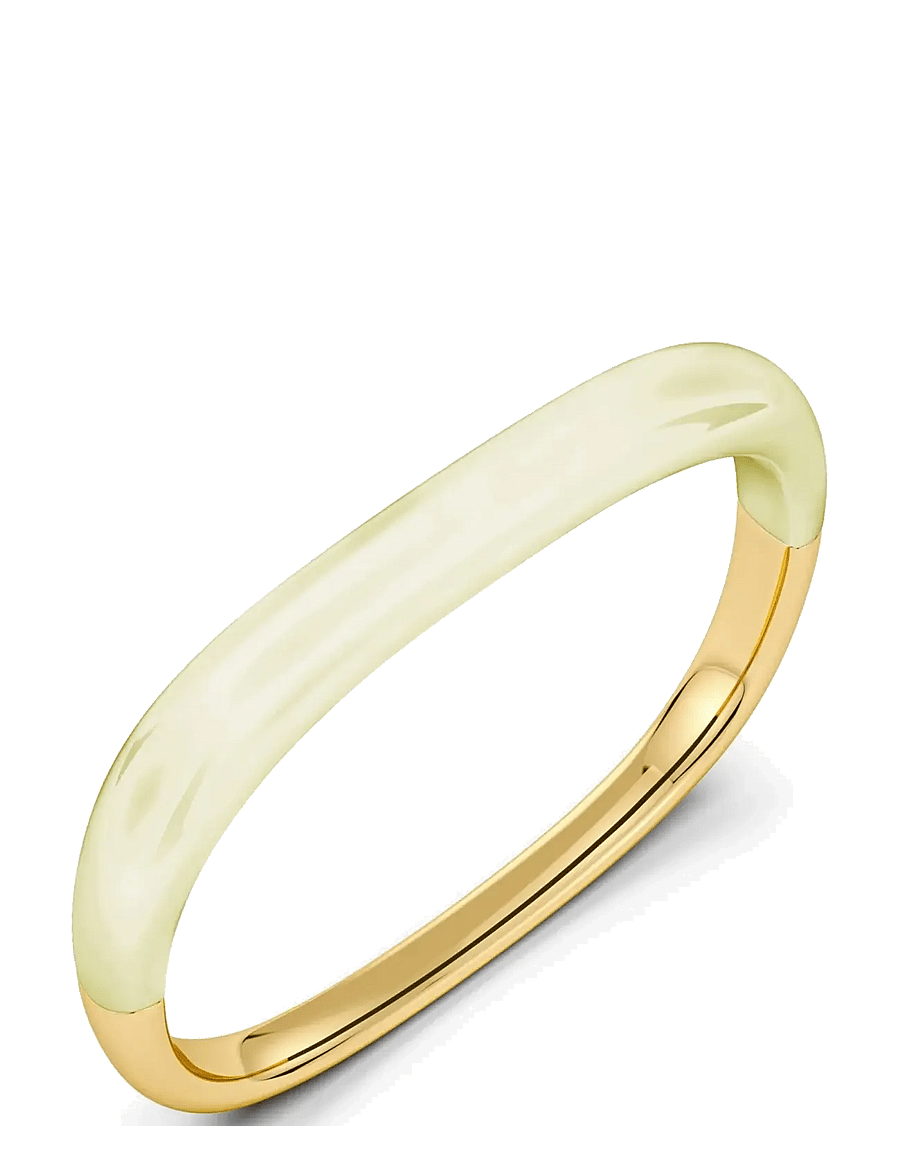 Edblad - Lore Bangle Gold/White - armringe - gold - 1