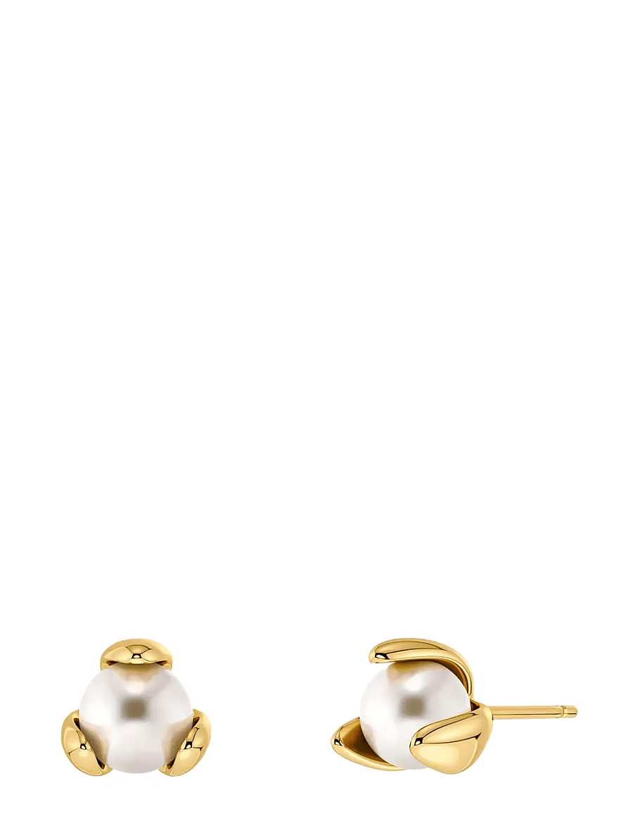 Edblad - Moonrave Studs L Gold One Size - Ørestikker - gold - 1