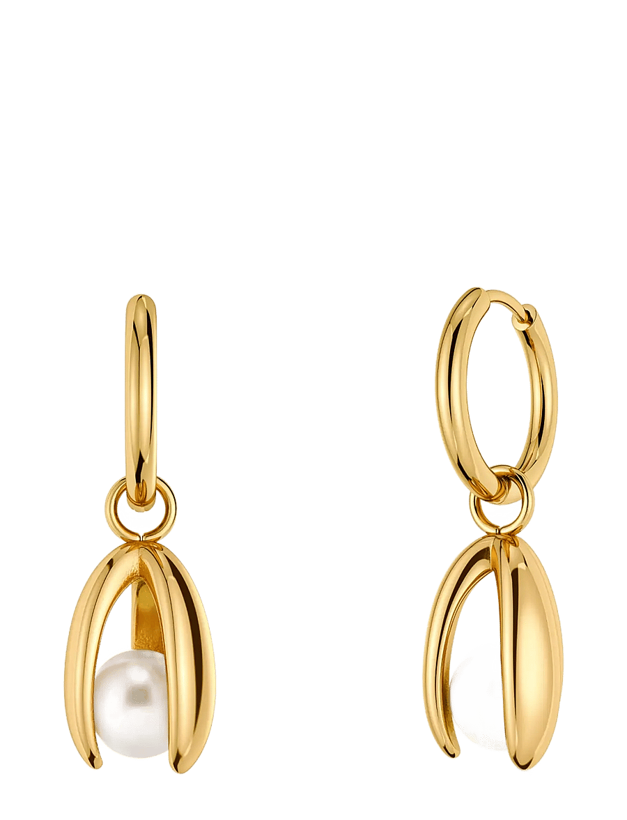 Edblad - Moonrave Hoops L Gold One Size - hoops - gold - 1
