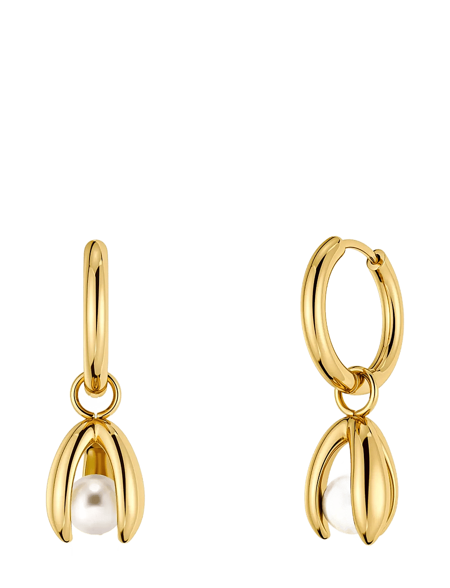 Edblad - Moonrave Hoops S Gold One Size - hängande örhängen - gold - 1
