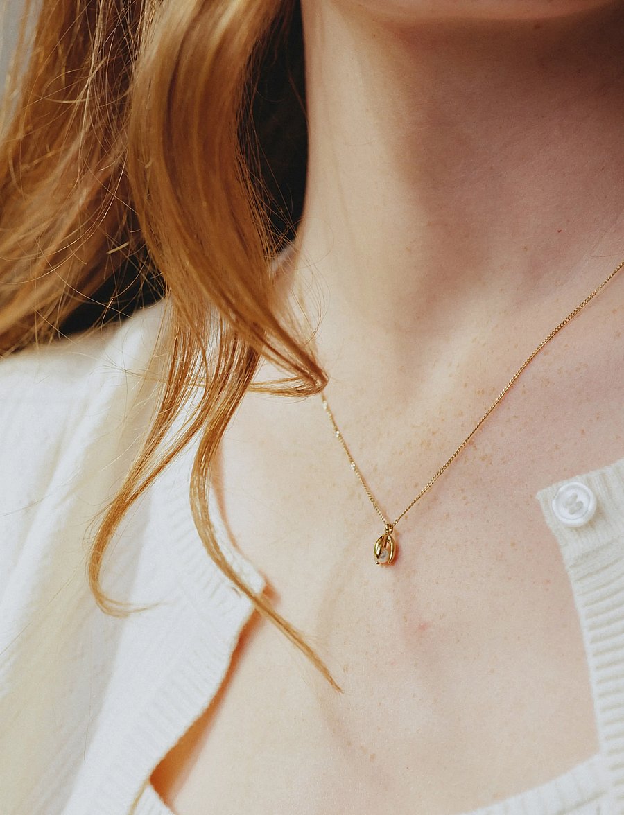 Edblad - Moonrave Necklace S Gold One Size - anhänger - gold - 0