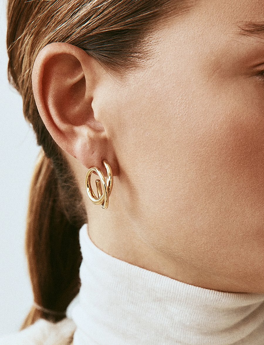Edblad - Nouveau Hoops L Gold One Size - gold - 0