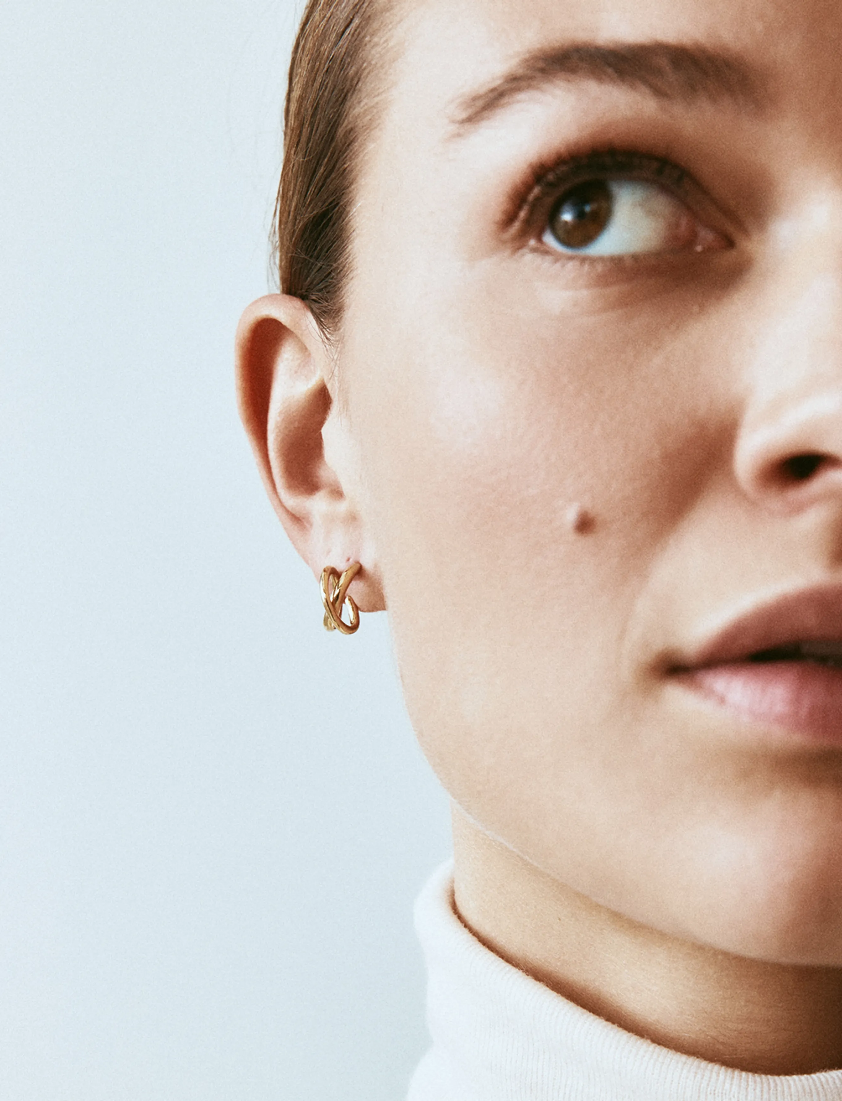 Edblad Nouveau Hoops S Gold One Size, Damen, Skulpturale Hoops, Gold, Gr.ONE SIZE