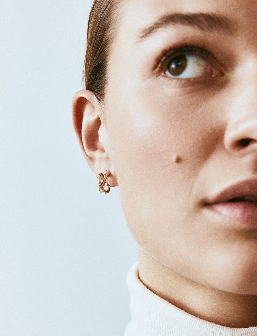 Edblad - Nouveau Hoops S Gold One Size - creoler & hoops - gold - 0