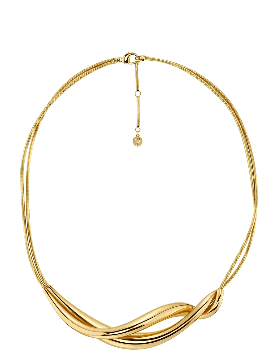 Edblad - Nouveau Necklace L Gold One Size - statement halskæder - gold - 1