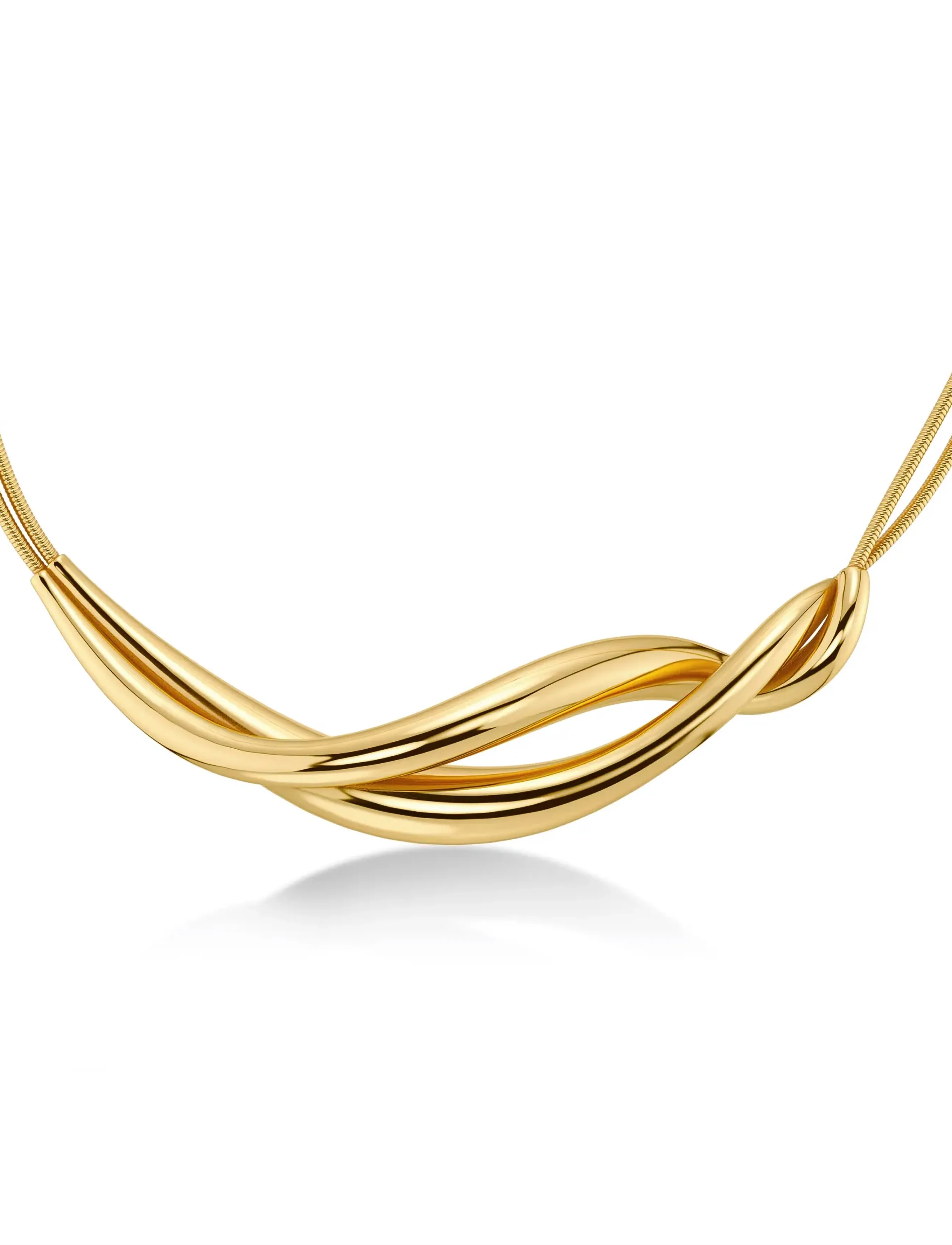 Edblad - Nouveau Necklace L Gold One Size - statement halskæder - gold - 2