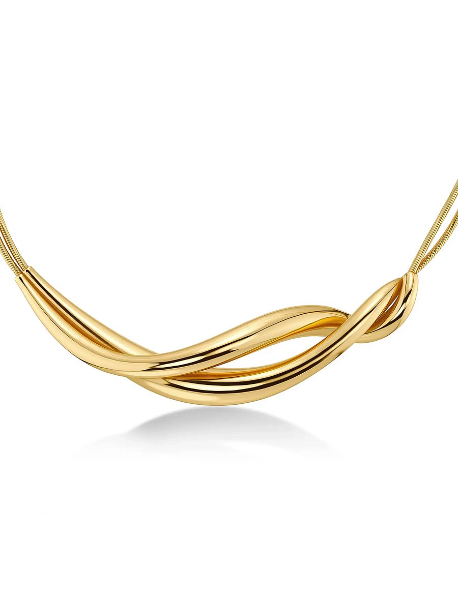 Edblad - Nouveau Necklace L Gold One Size - statement halskæder - gold - 2