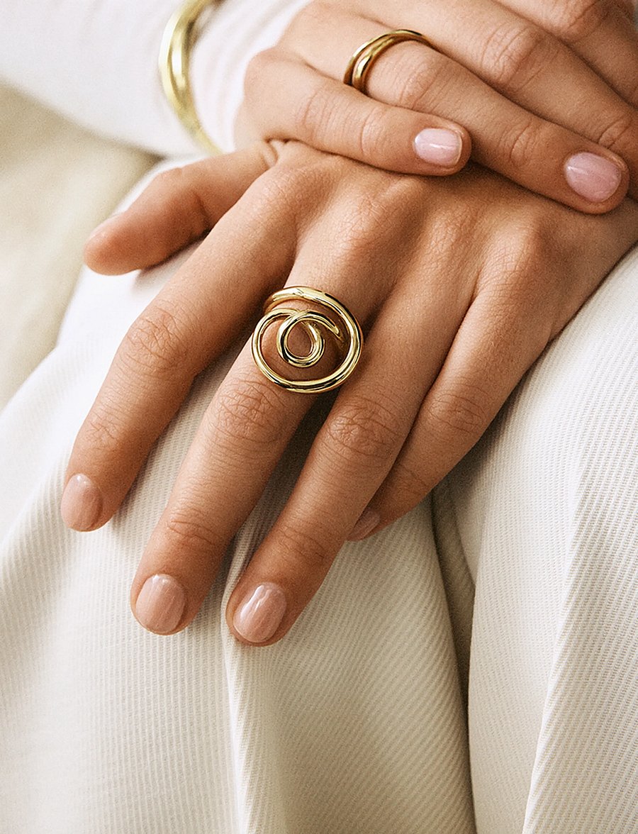 Edblad - Nouveau Ring L Gold - ringe - gold - 0
