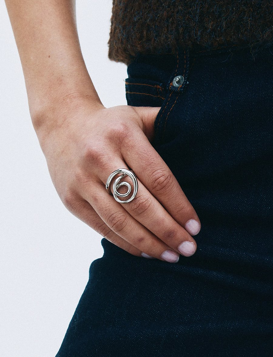 Edblad - Nouveau Ring L Silver - ringe - silver - 0