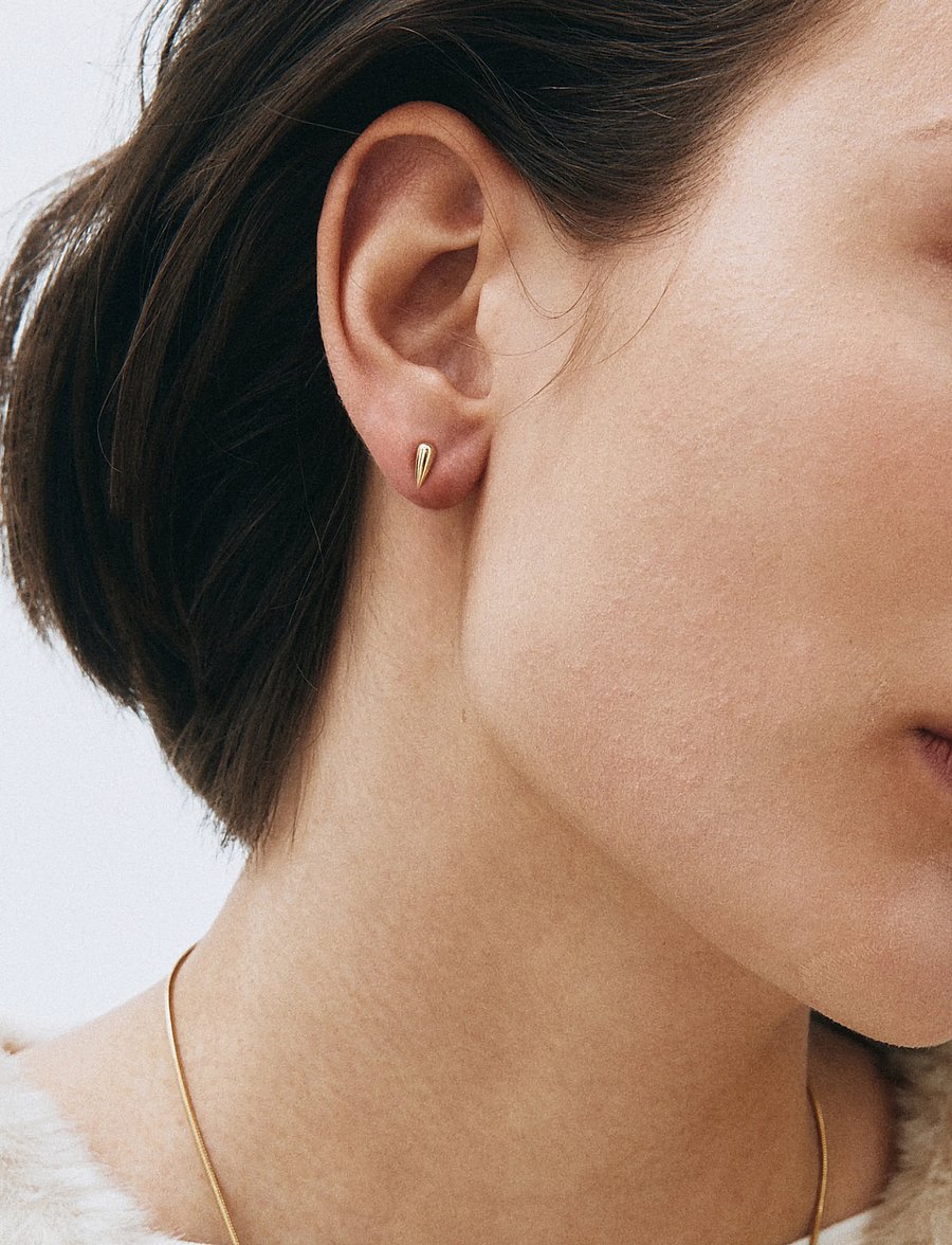 Edblad - Peak Spike Studs Gold One Size - studs örhängen - gold - 0