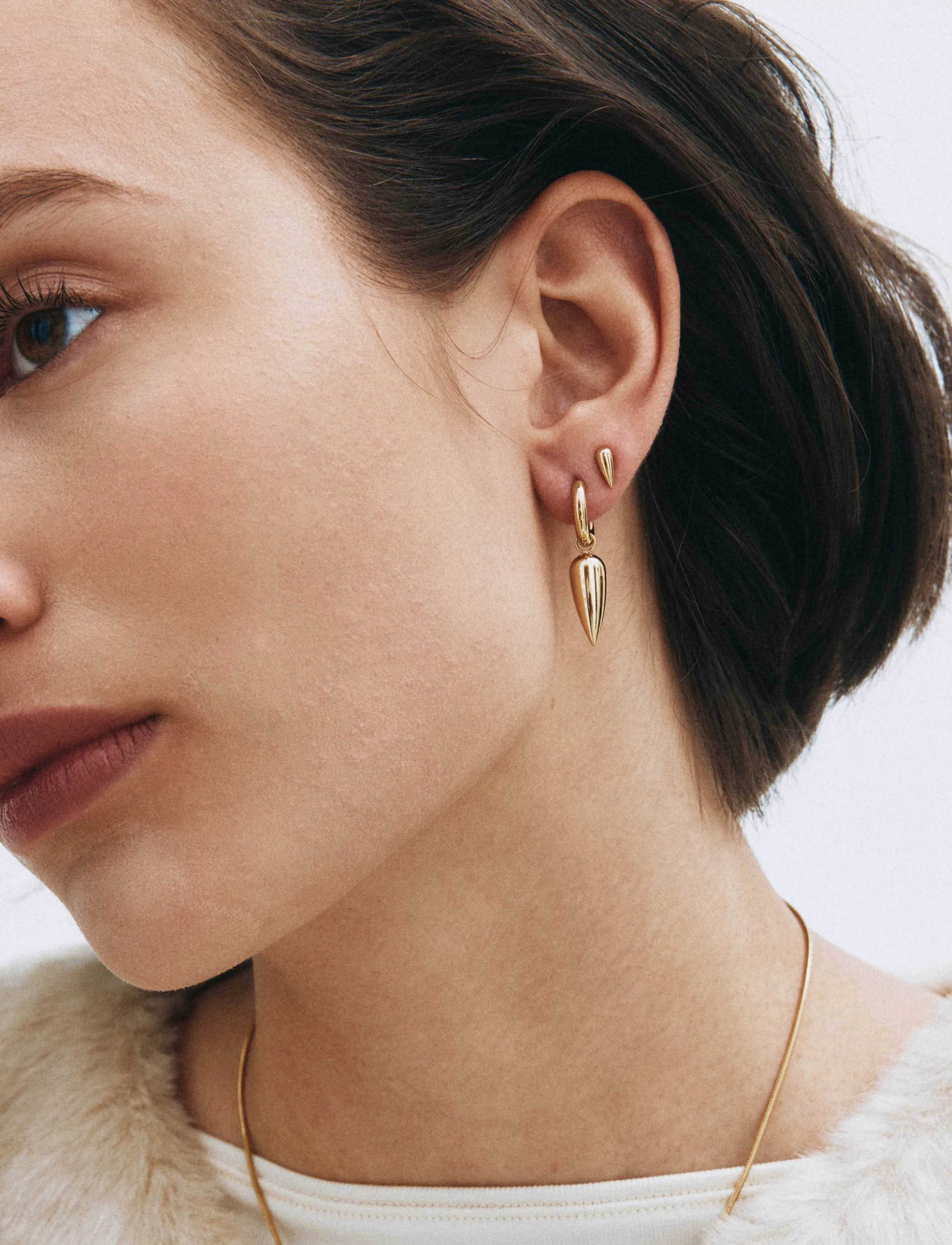 Edblad - Peak Spike Studs Gold One Size - gold - 2