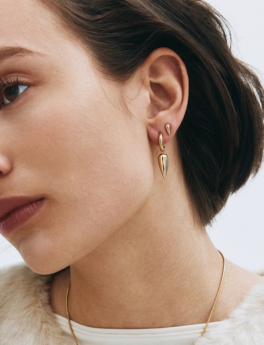Edblad - Peak Spike Studs Gold One Size - studs örhängen - gold - 2