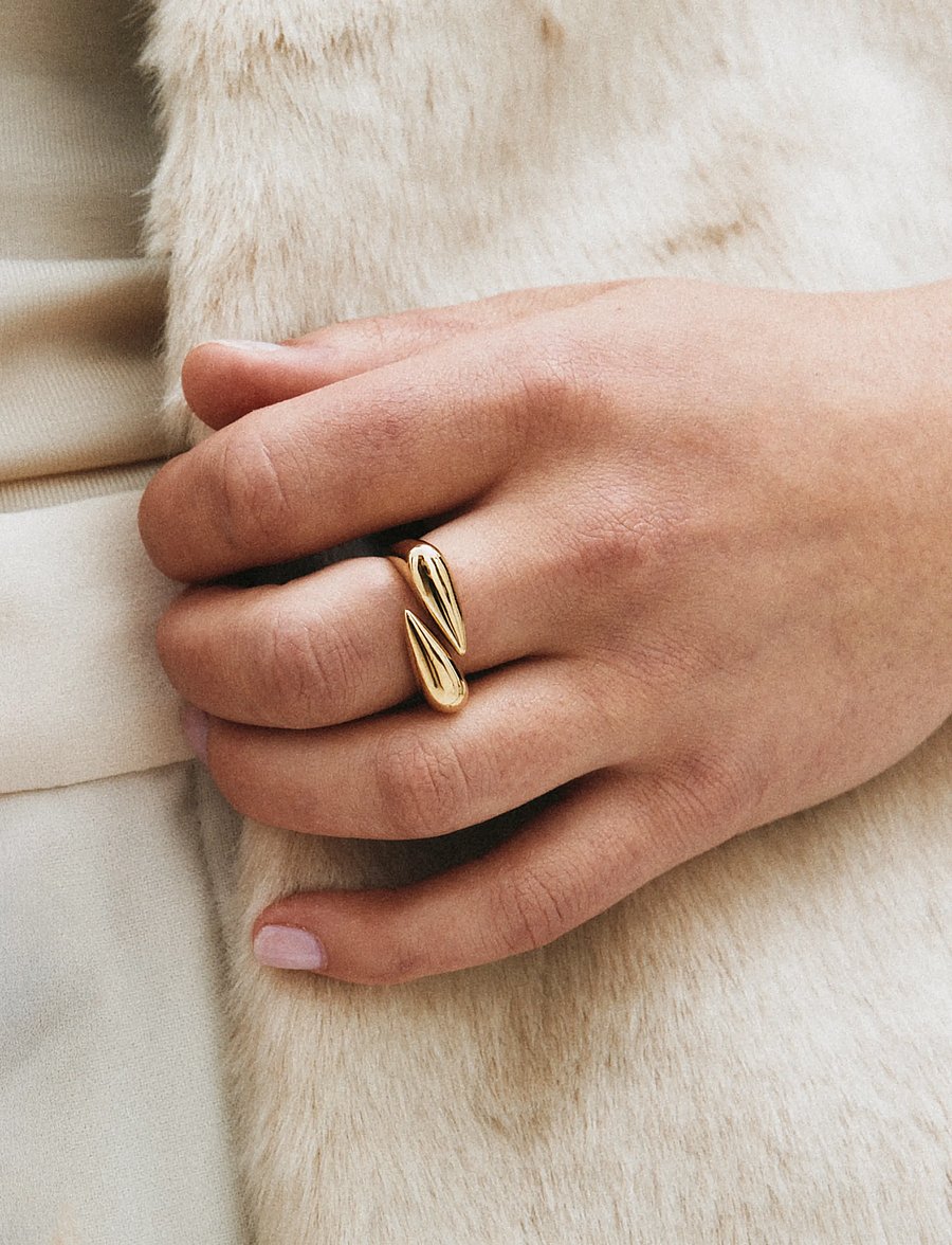 Edblad - Peak Spike Ring Gold - ringar - gold - 0