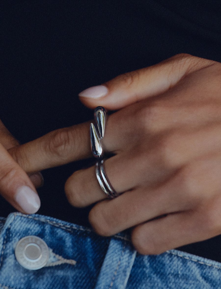 Edblad - Peak Spike Ring Silver - ringar - silver - 0