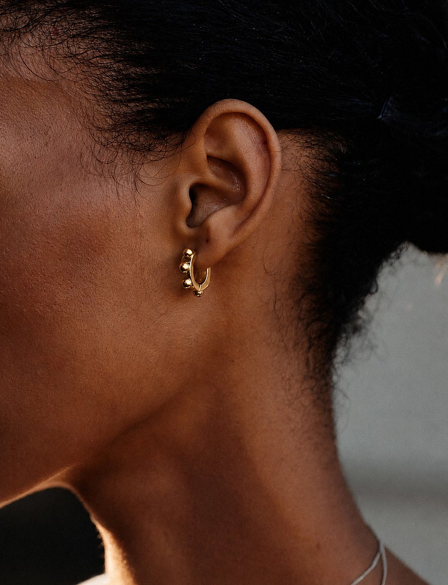 Edblad - Stud Hoops Gold One Size - hoops - gold - 0