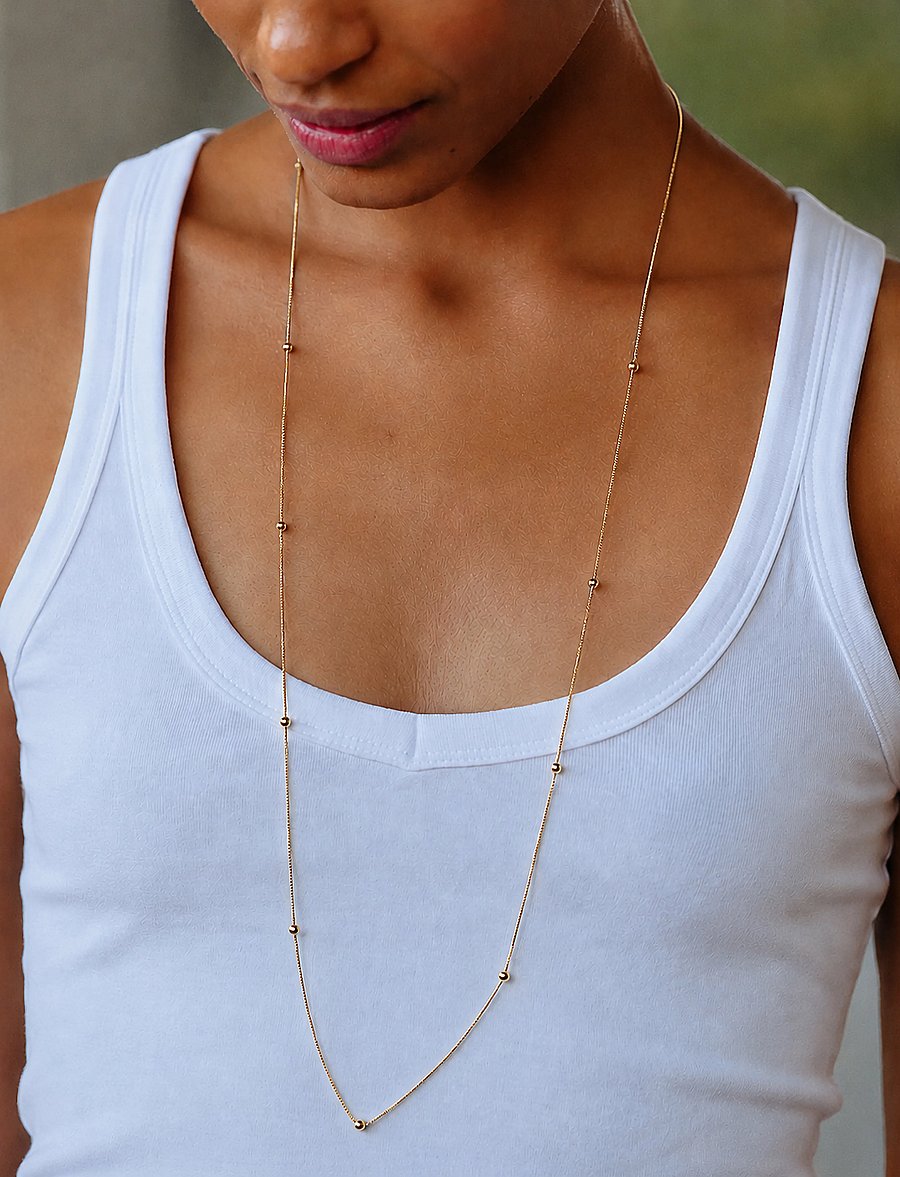 Edblad - Stud Necklace Gold One Size - halskæder med vedhæng - gold - 0
