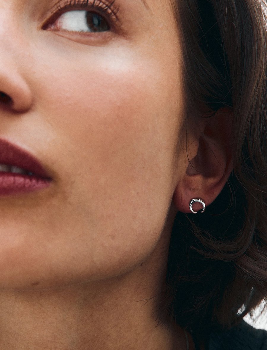 Edblad - Wishbone Studs Silver One Size - Ørestikker - silver - 0