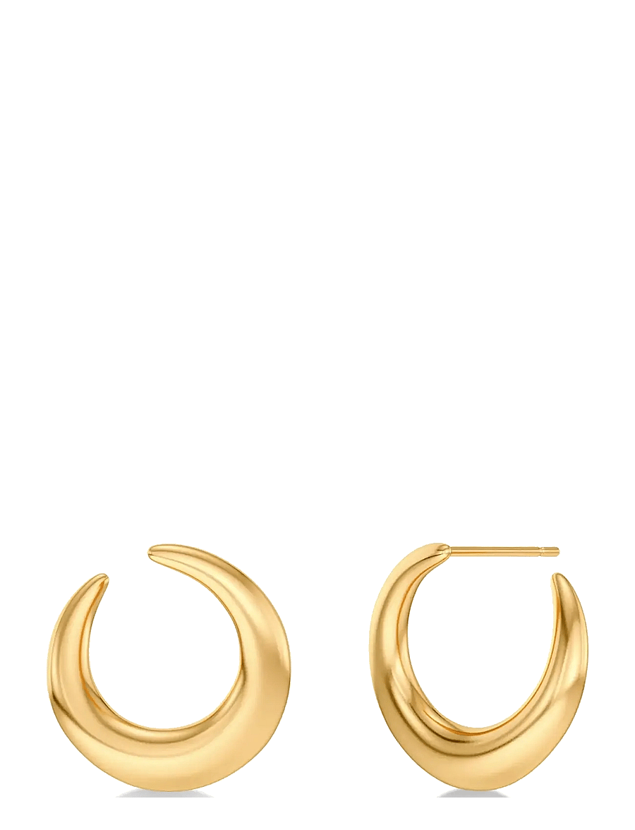 Edblad - Wishbone Hoops Gold One Size - creoler & hoops - gold - 1