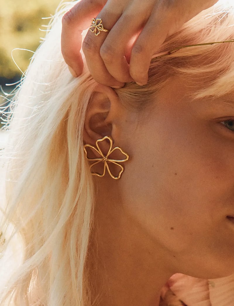 Edblad - Alba Studs L Gold - ohrstecker - gold - 0