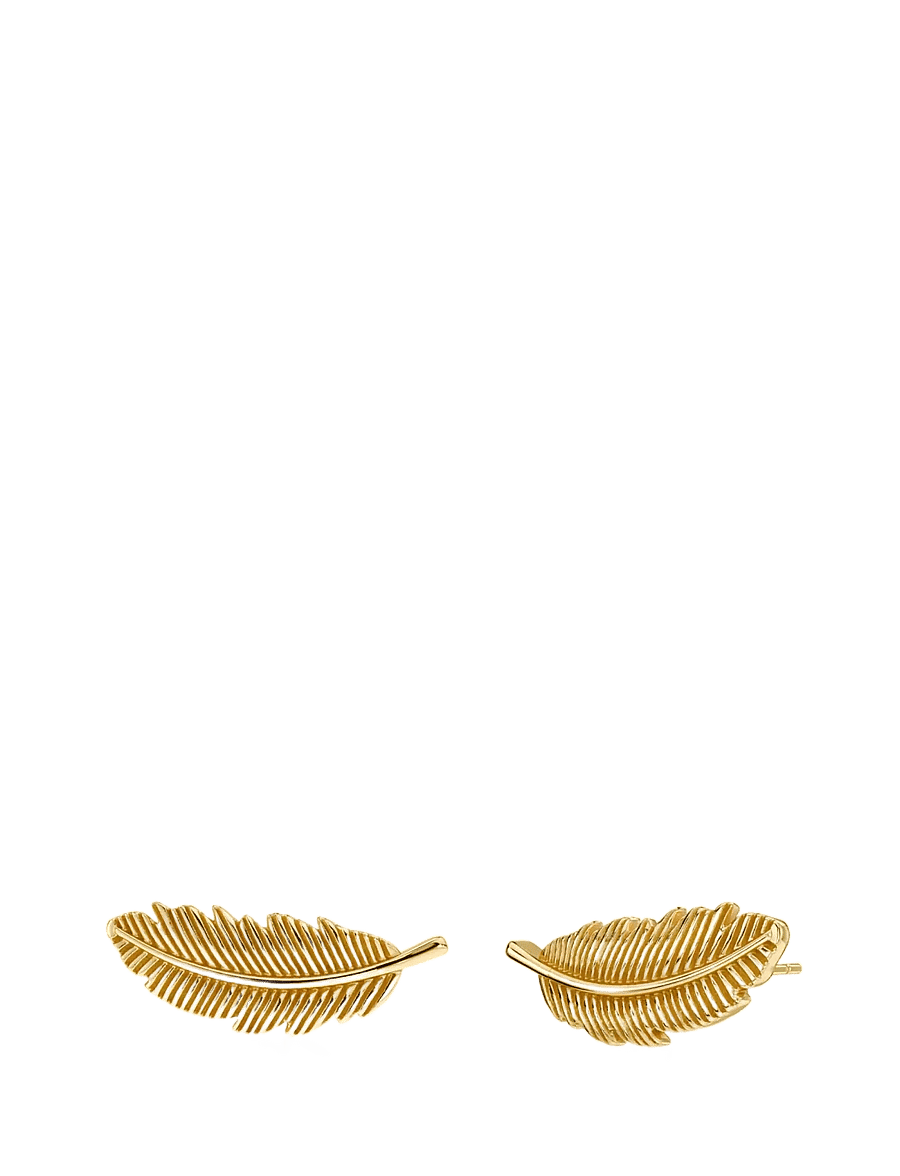 Edblad - Feather Studs Gold One Size - gold - 1
